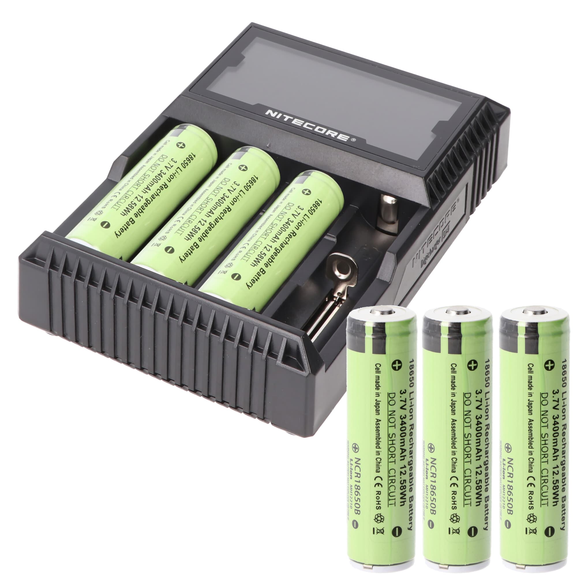Kit énergie - 6 x 18650 plus chargeur Nitecore PREMIUM D4EU