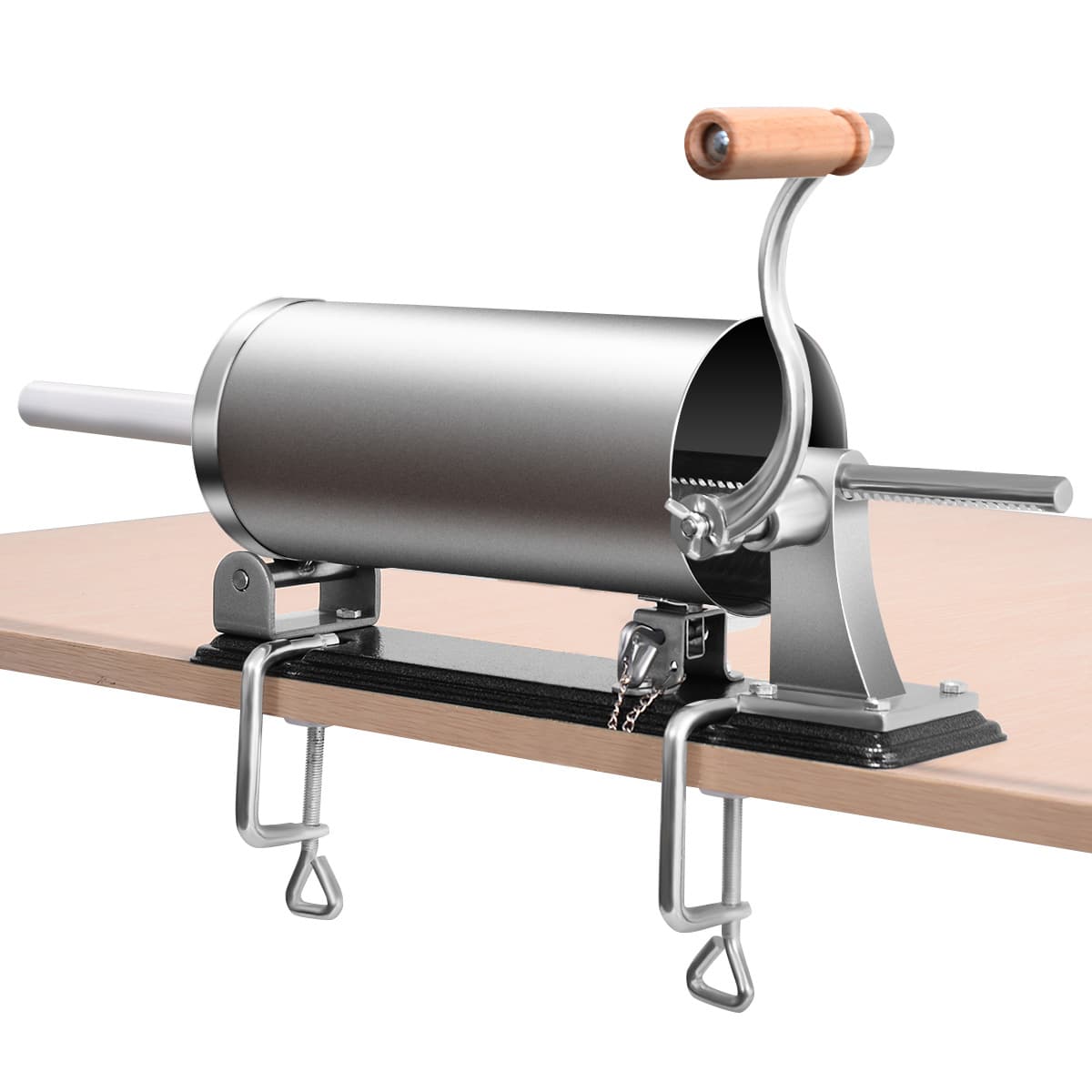 CostwayPoussoir à Saucisses Machine à Saucisses Viande Hachée 4kg en Acier Inoxydable 4 tubes diamètre 17, 21, 25, 29 mm