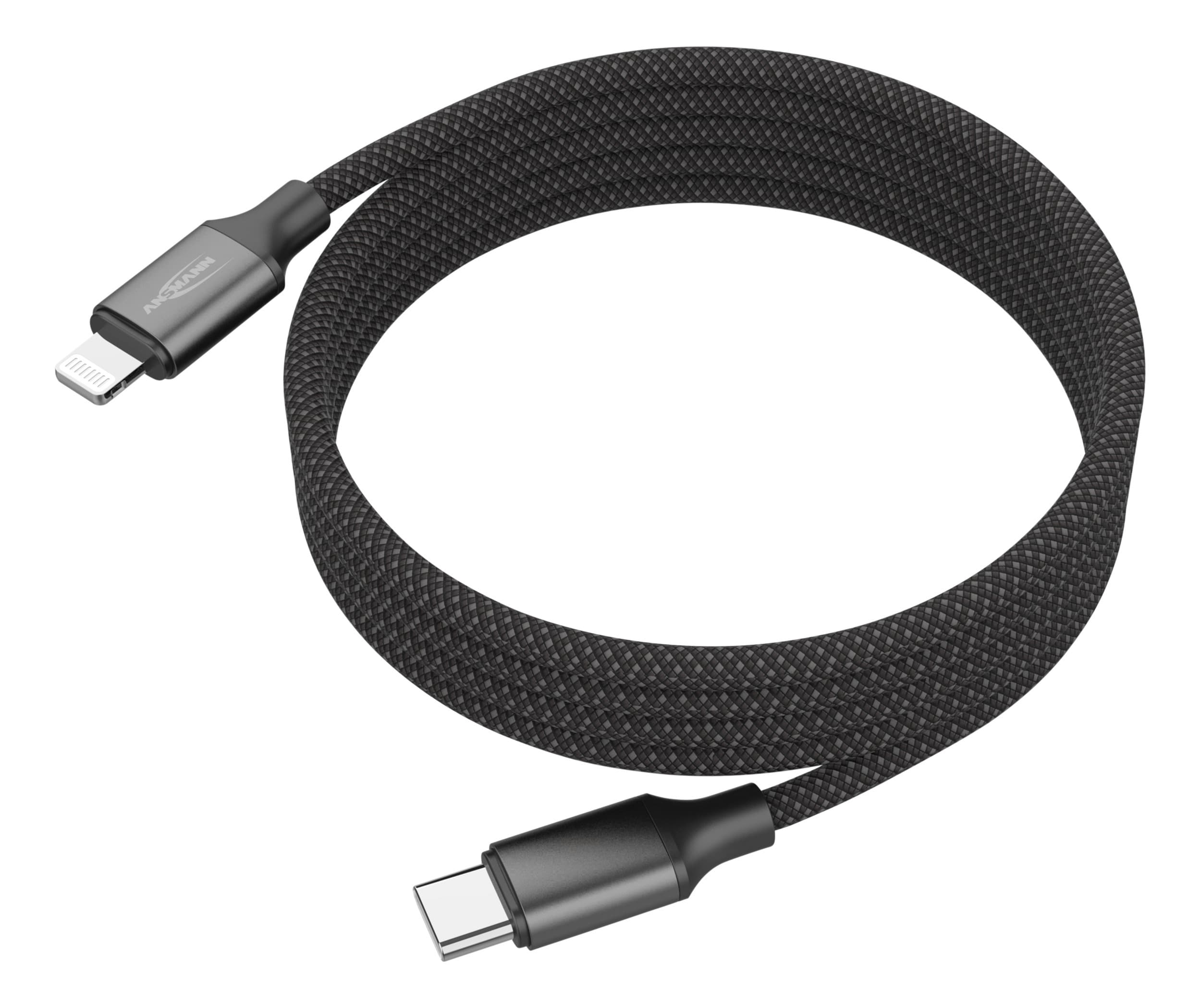 Câble de charge magnétique ANSMANN – USB-C vers Lightning, 120 cm
