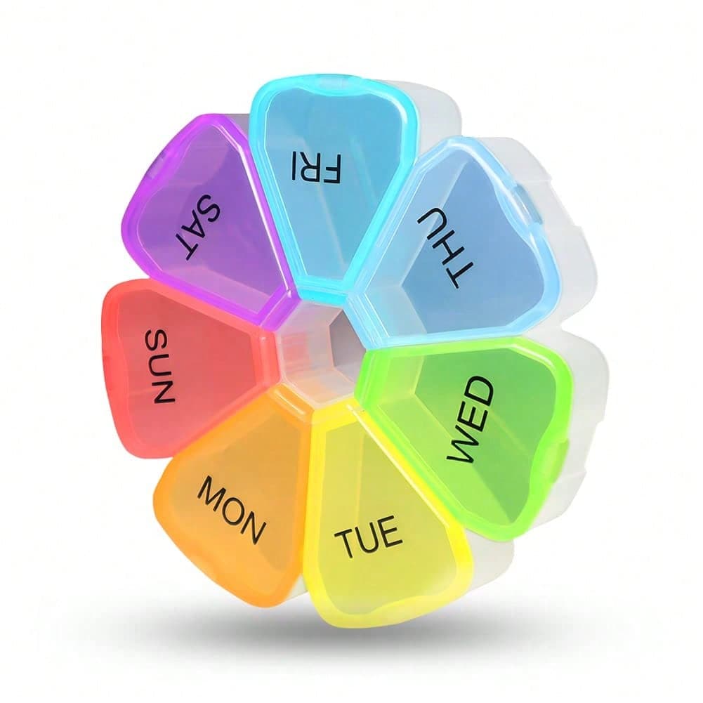 Organisateur De Pilule Large Pour 7 Jours Hebdomadaires, Boîte De Voyage Pour Pilule, Boîte De Pilule, Organiseur De Médicament, Conteneur De