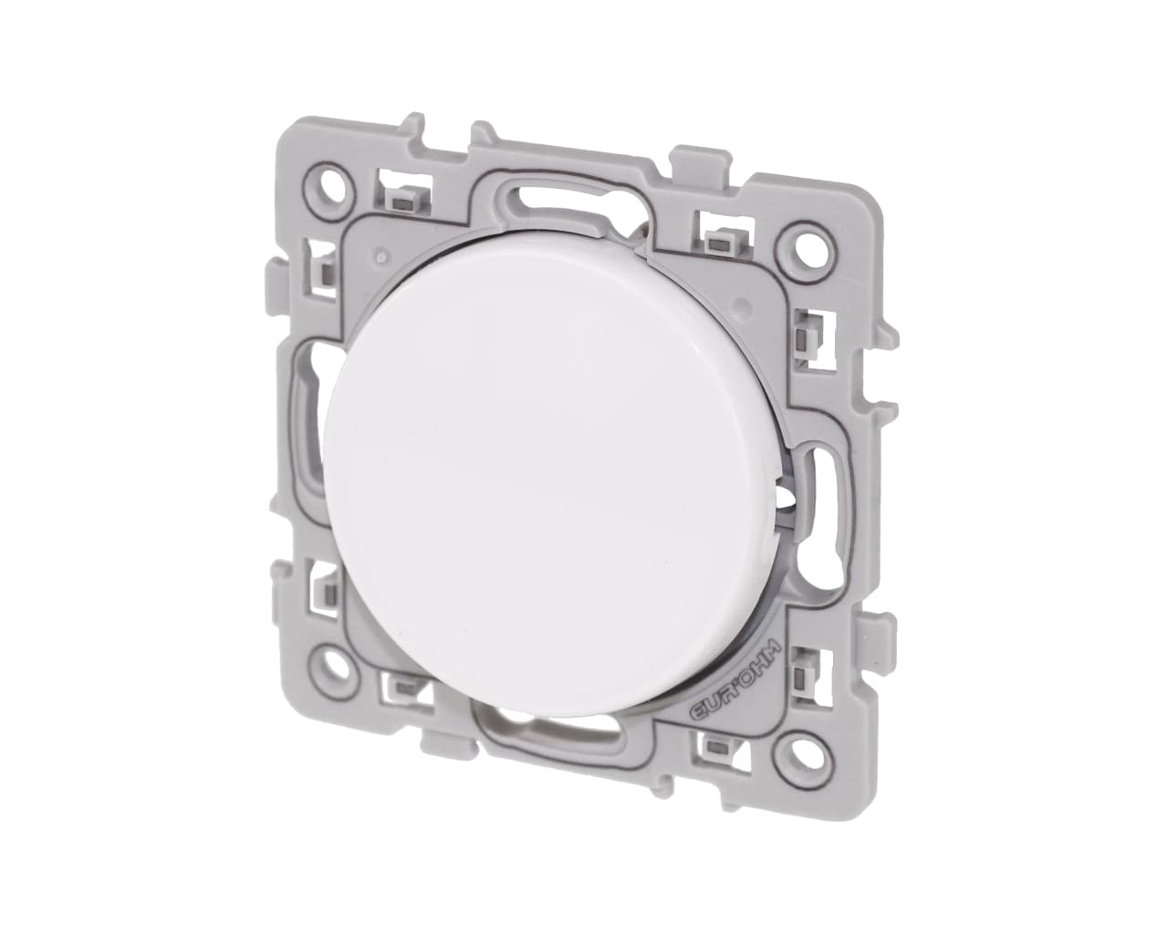 Poussoir simple blanc Eur'Ohm Square